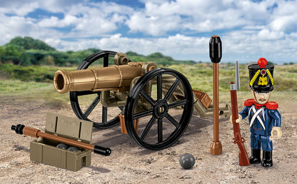 COBI Napoleonic Wars French Artilleryman & Cannon Building Set, 97 Pieces