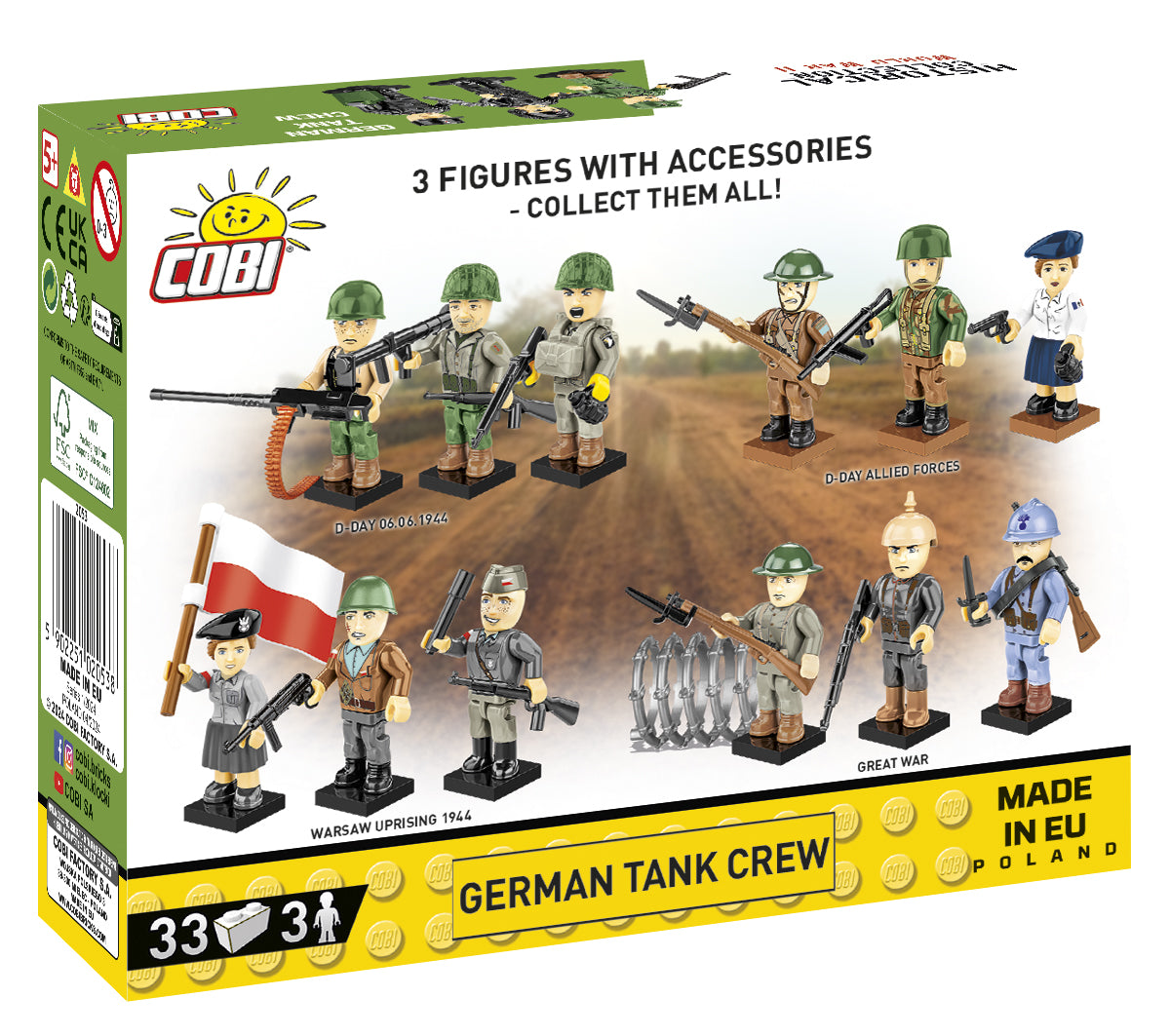 COBI Historical Collection WWII German Tank Crew Figures