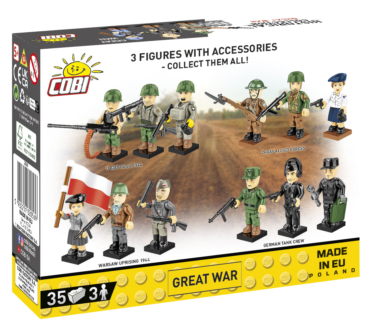 COBI Historical Collection Great War, 3 Figures & Accessories