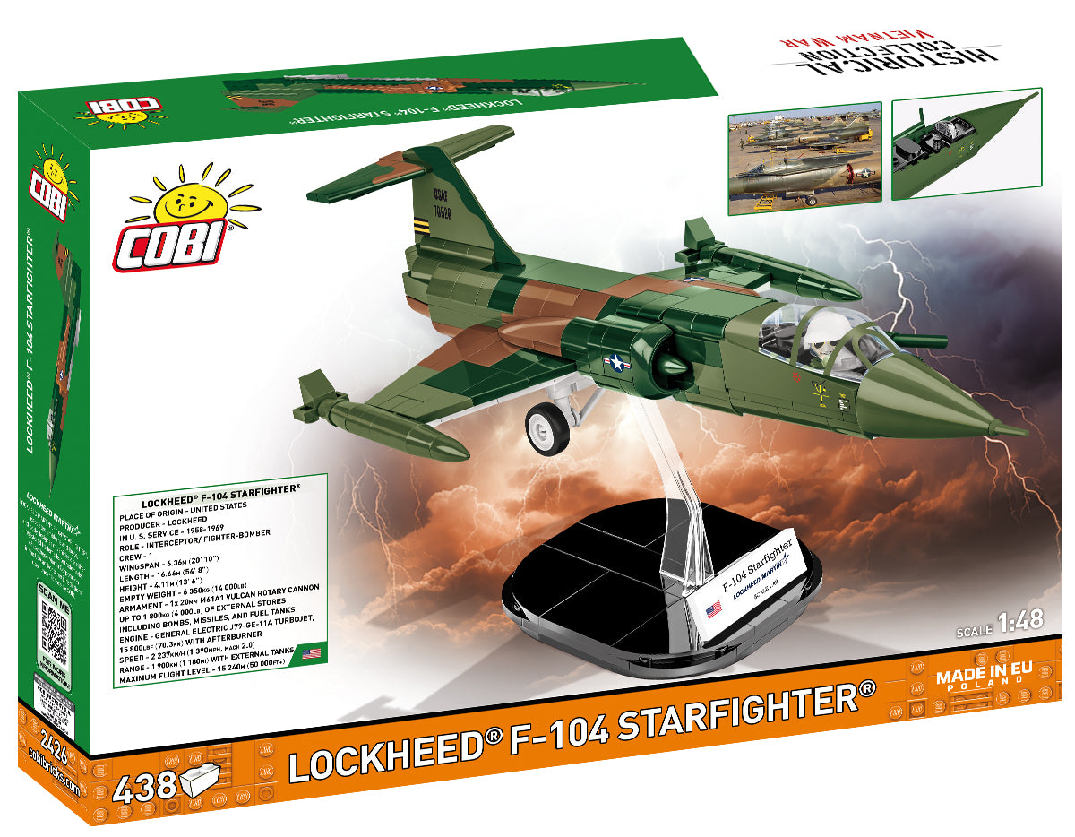 COBI Historical Collection Vietnam War Lockheed F-104 STARFIGHTER, 438 Pieces