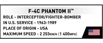 COBI Historical Collection F-4C Phantom II™ (Vietnam War) Building Set, 738 Pieces