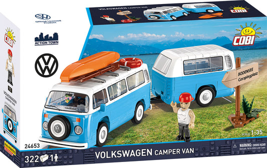COBI Action Town Volkswagen Camper Van 1:35 Scale, 322 Pieces