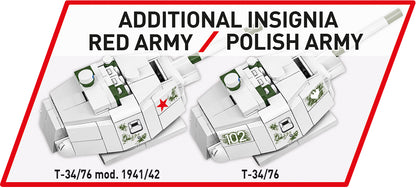 COBI Historical Collection WWII T-34/76 mod 1941/42 2-in-1 (PL/SOV) Tank