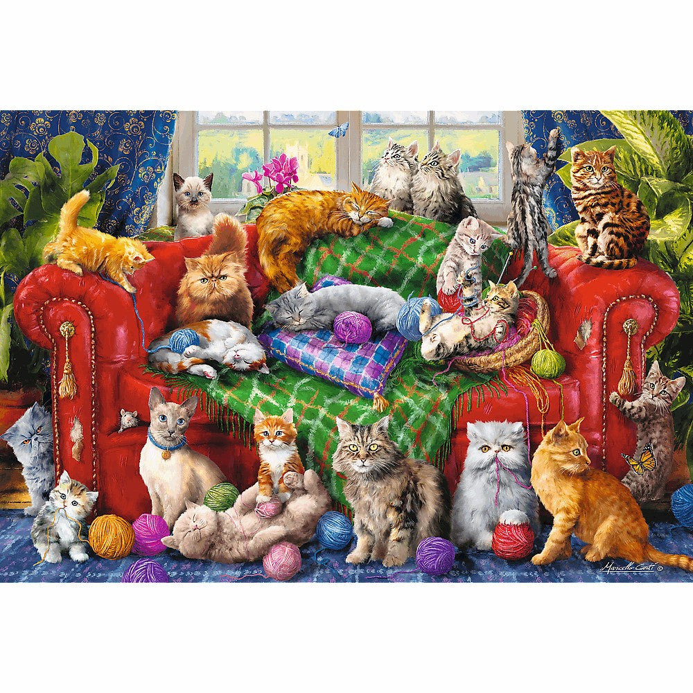 Trefl 1500 piece Jigsaw Puzzle, Kittens on the Sofa