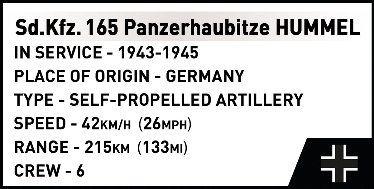 COBI Historical Collection WWII Panzerhaubitze Hummel Building Set, 1118 Pieces