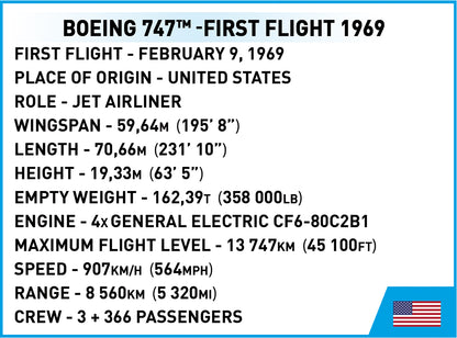 COBI Boeing 747 Plane FIRST FLIGHT EDITION