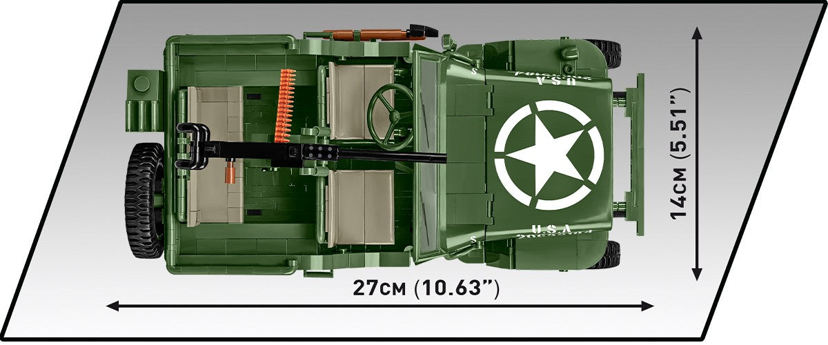 COBI Historical Collection WWII JEEP Willys MB + Trailer 1:12 Scale Vehicle EXECUTIVE EDITION