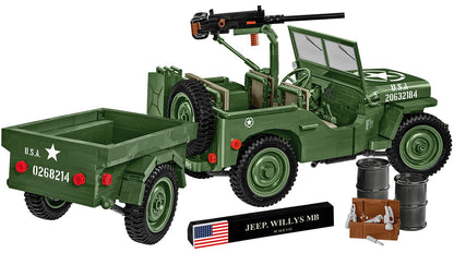 COBI Historical Collection WWII JEEP Willys MB + Trailer 1:12 Scale Vehicle EXECUTIVE EDITION