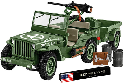 COBI Historical Collection WWII JEEP Willys MB + Trailer 1:12 Scale Vehicle EXECUTIVE EDITION