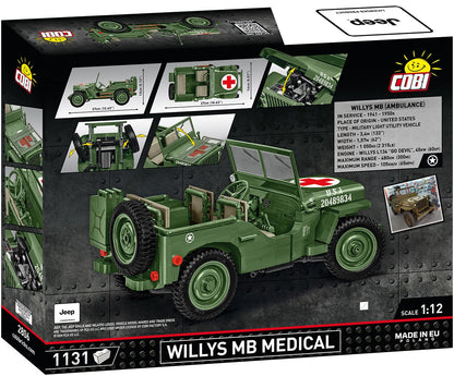 COBI Historical Collection WWII JEEP Willys MB, Medical 1:12 Scale Vehicle