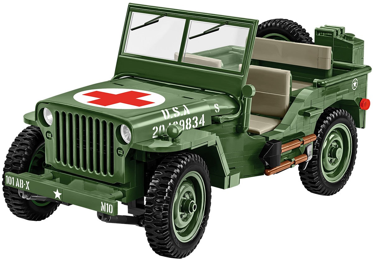 COBI Historical Collection WWII JEEP Willys MB, Medical 1:12 Scale Vehicle