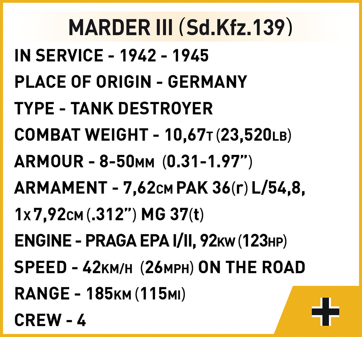 COBI Company of Heroes 3 MARDER III (Sd.Kfz. 139)