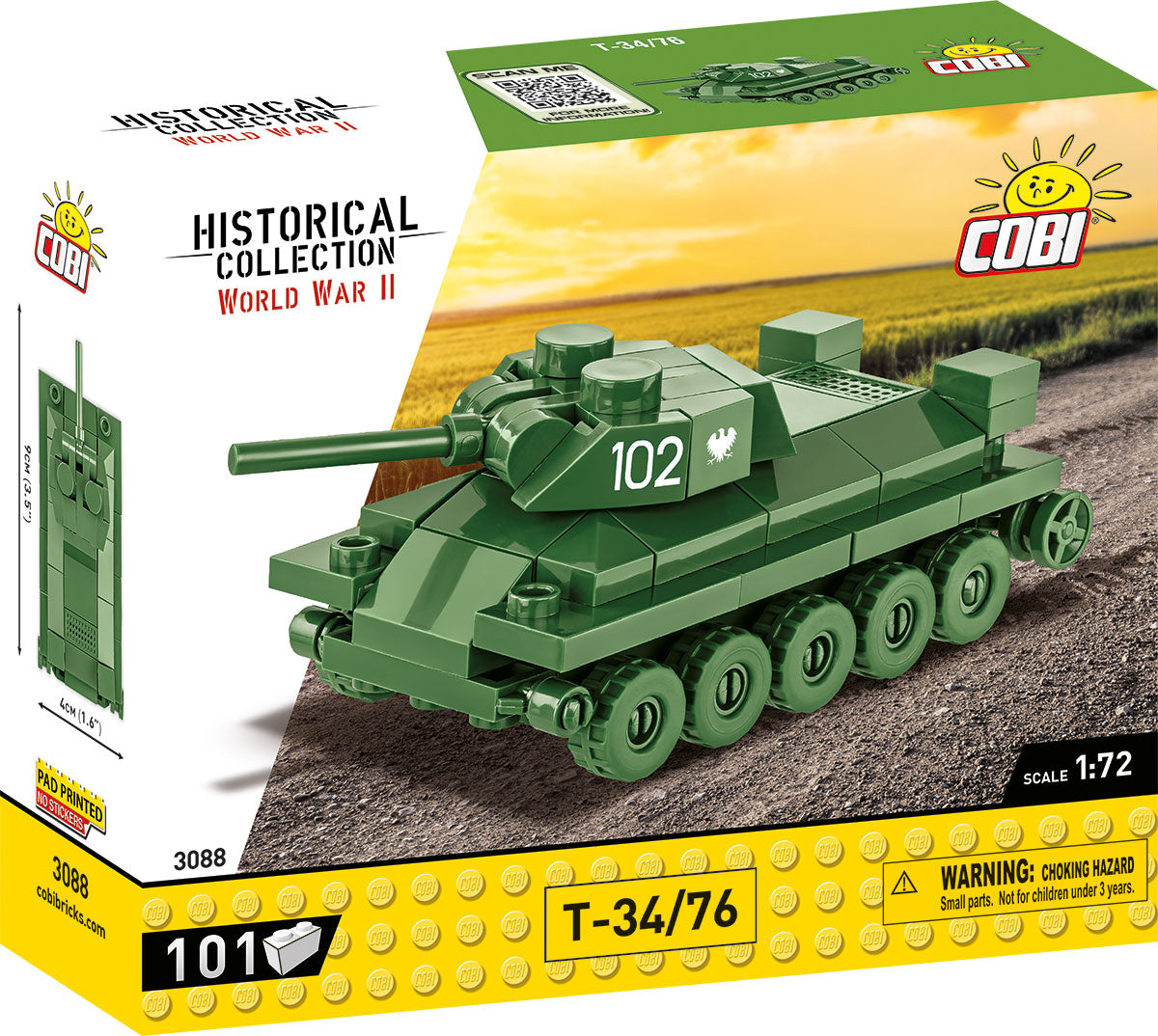 COBI Historical Collection WWII T-34/76 1:72 Scale Tank