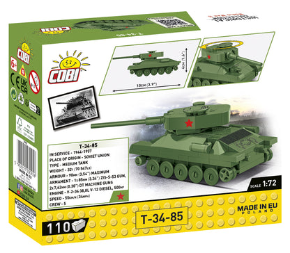 COBI Historical Collection WWII T-34-85 1:72 Scale Tank