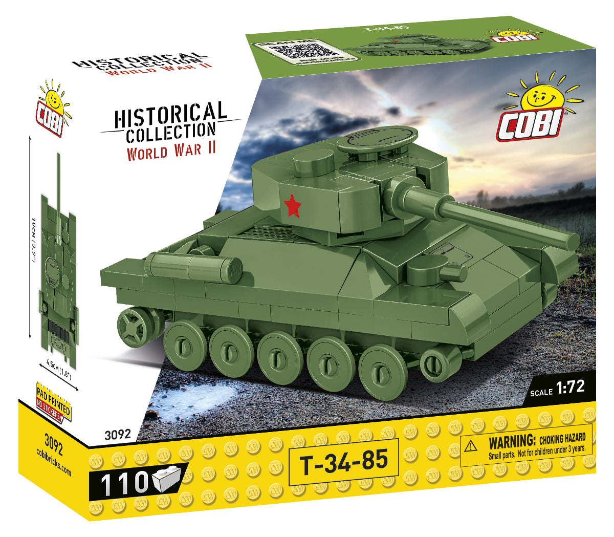 COBI Historical Collection WWII T-34-85 1:72 Scale Tank