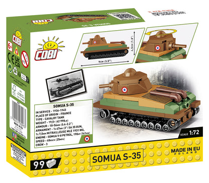 COBI Historical Collection WWII SOMUA S-35 1:72 Scale Tank