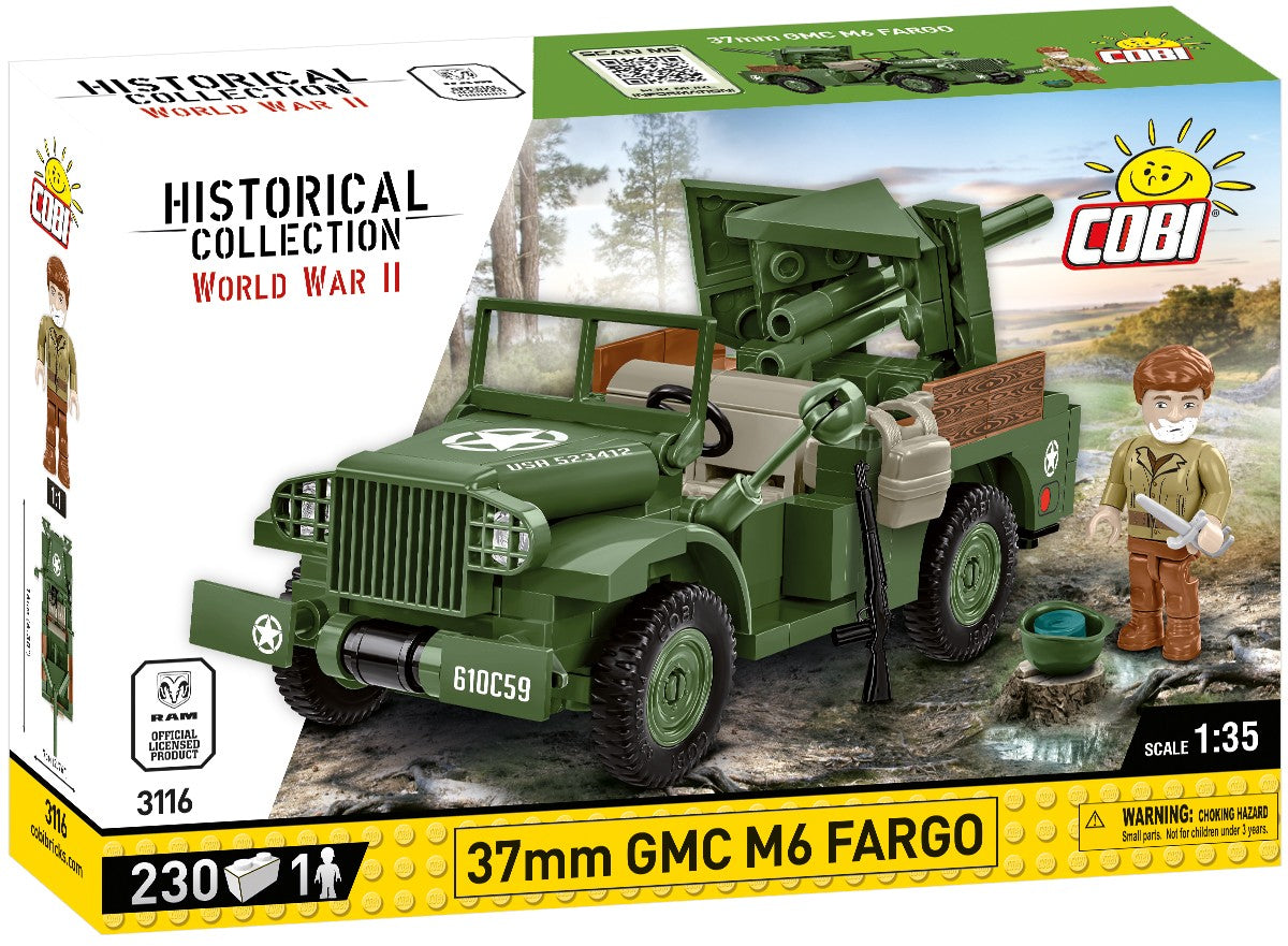 COBI Historical Collection WWII 37mm GMC M6 FARGO Armored Vehicle