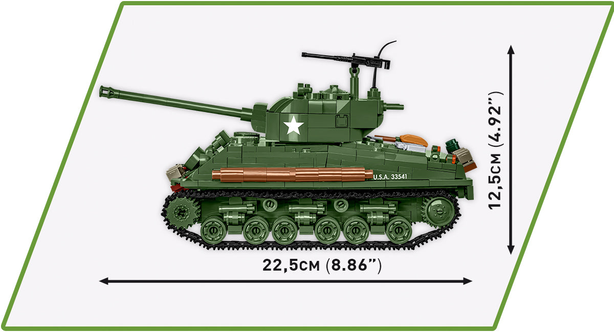 COBI Historical Collection WWII M4A2E8 Sherman "Easy Eight" Tank Model