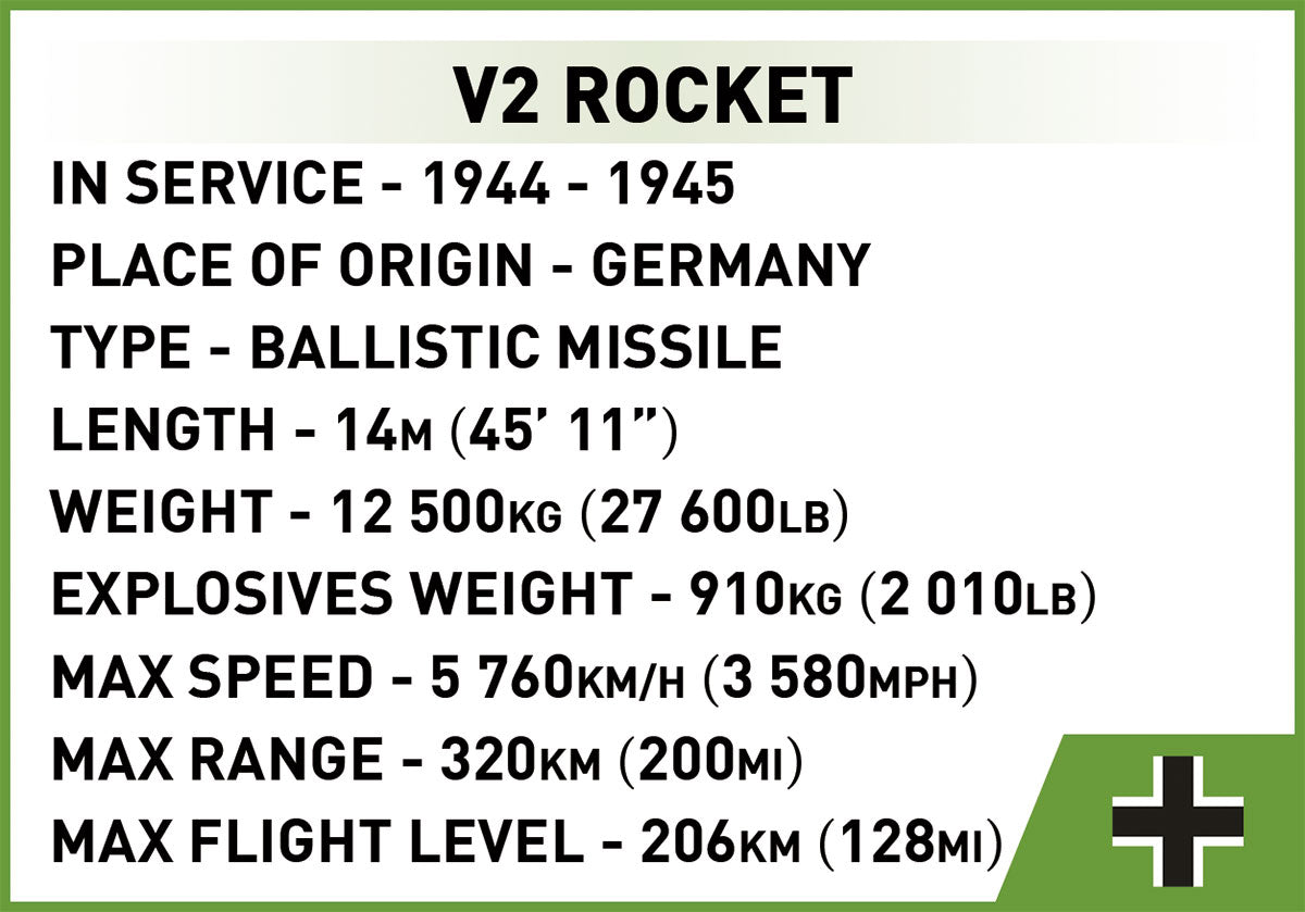 COBI Historical Collection WWII V2 Rocket & Transporter EXECUTIVE EDITION