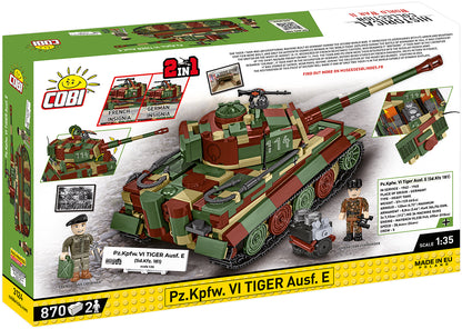 COBI Musee des Blindes Historical Collection WWII Pz.Kpfw. VI Tiger Ausf. E Tank Vehicle Model