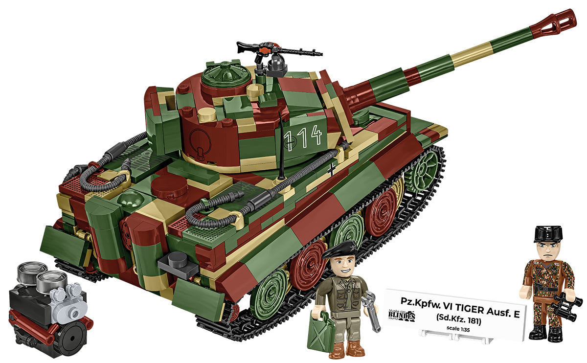 COBI Musee des Blindes Historical Collection WWII Pz.Kpfw. VI Tiger Ausf. E Tank Vehicle Model