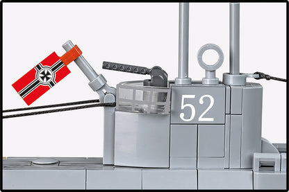 COBI Historical Collection WWII German Submarine Type VIIB (U-boat U-52) Building Set, 474 Pieces