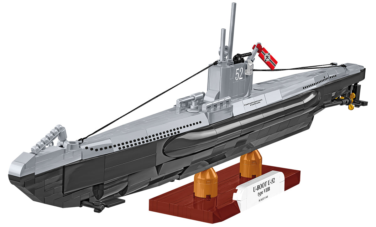 COBI Historical Collection WWII German Submarine Type VIIB (U-boat U-52) Building Set, 474 Pieces