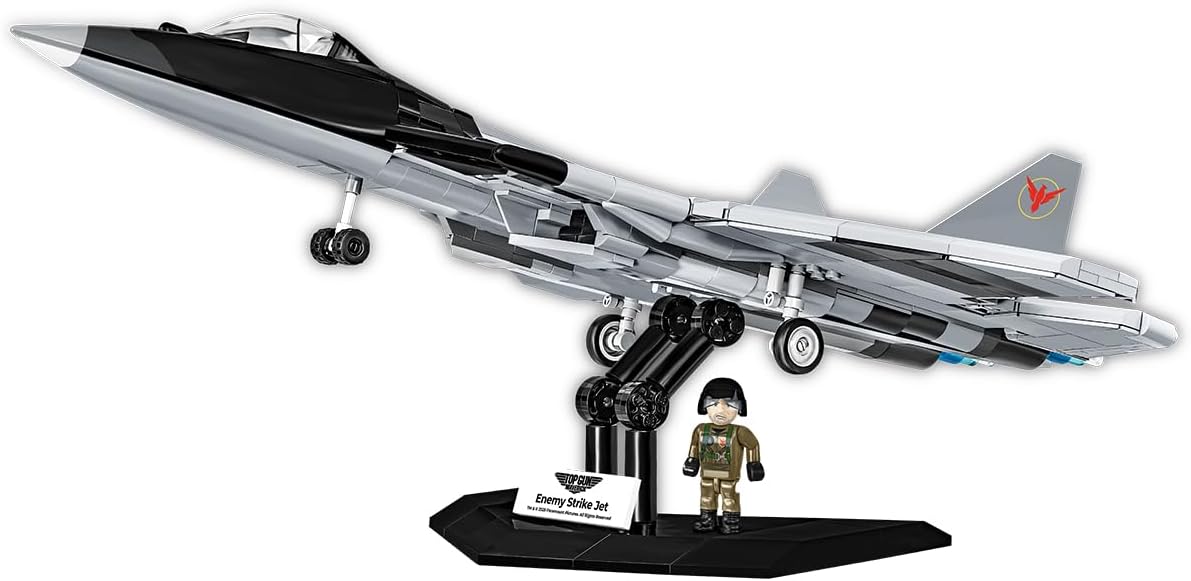 COBI Top Gun Maverick Enemy Strike Jet Building Set, 851 Pieces