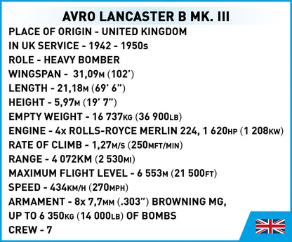 COBI Historical Collection WWII Avro Lancaster B Mk.I/III 300 Sqdn RAF Aircraft