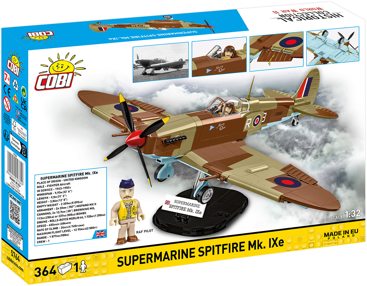 COBI Historical Collection WWII Supermarine Spitfire Mk. IXe, 364 Pieces