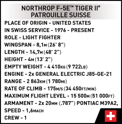 COBI Armed Forces Northrop F-5E TIGER II Aircraft