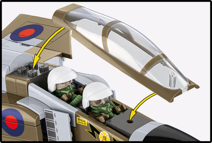 COBI Armed Forces British F-4M Phantom II Aircraft Building Set, 728 Pieces