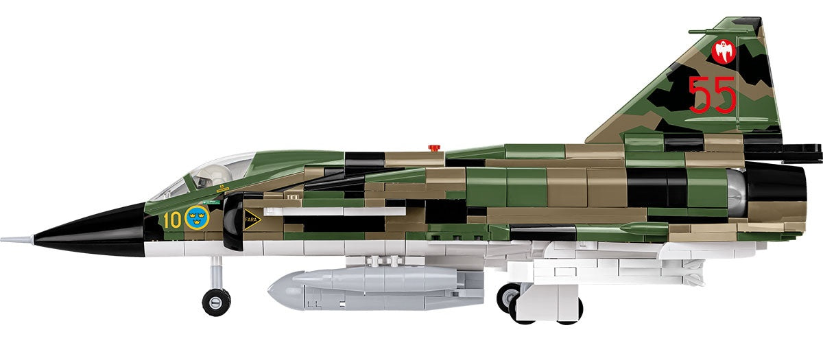 COBI Armed Forces SAAB AJS37 Viggen Aircraft Building Set, 911 Pieces