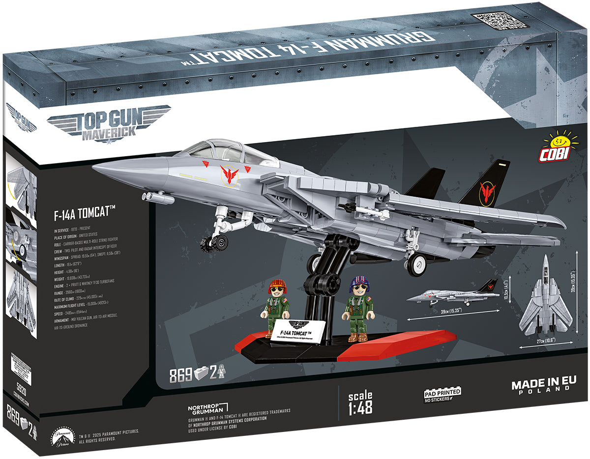 COBI TOP GUN Grumman F-14 Tomcat 1:48 Scale, 869 Pieces
