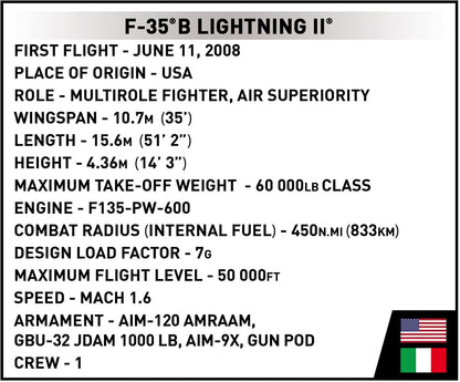 COBI Armed Forces F-35 B LIGHTNING II Aircraft Model