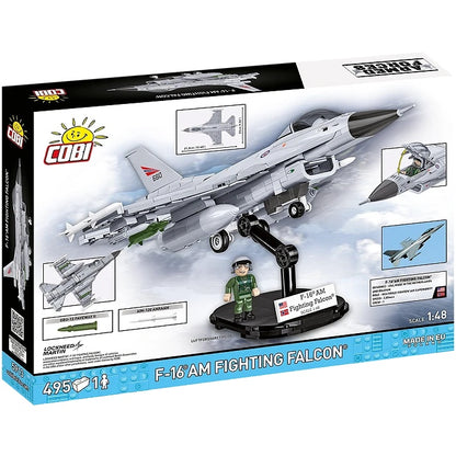 COBI Armed Forces SU-57 Felon Aircraft F-16AM Fighting Falcon Plane Building Set, 495 Pieces