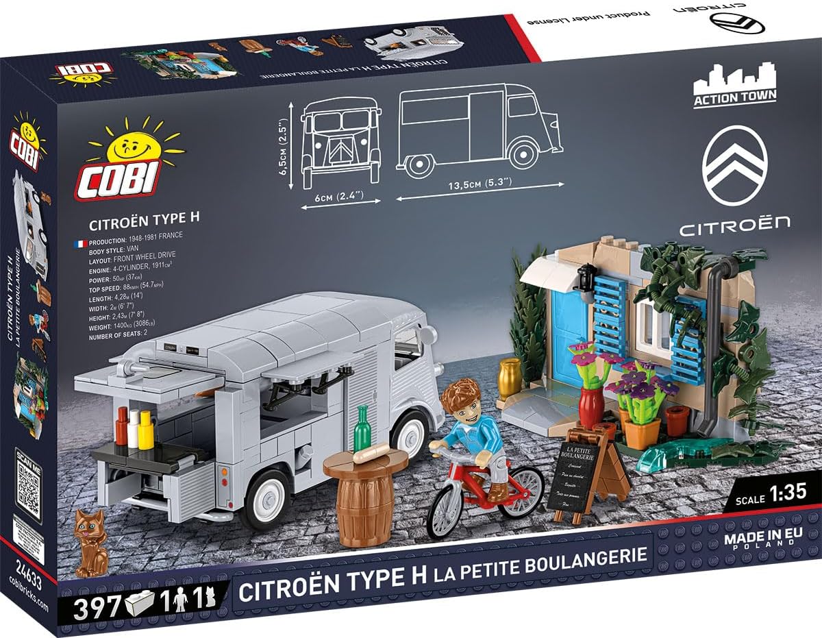 COBI Action Town Citroen Type H (1947-1981) Vehicle Building Set, 397 Pieces