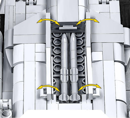 COBI Top Gun Maverick Enemy Strike Jet Building Set, 851 Pieces