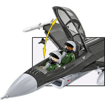 COBI Armed Forces SU-57 Felon Aircraft F-16D Fighting Falcon Plane Building Set, 436 Pieces