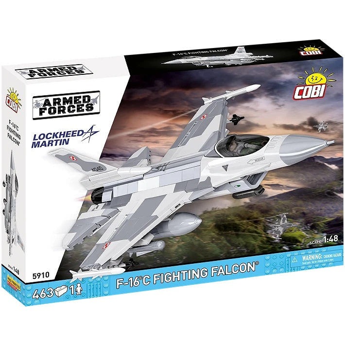 COBI Armed Forces SU-57 Felon Aircraft F-16C Fighting Falcon (PL) Plane Building Set, 463 Pieces