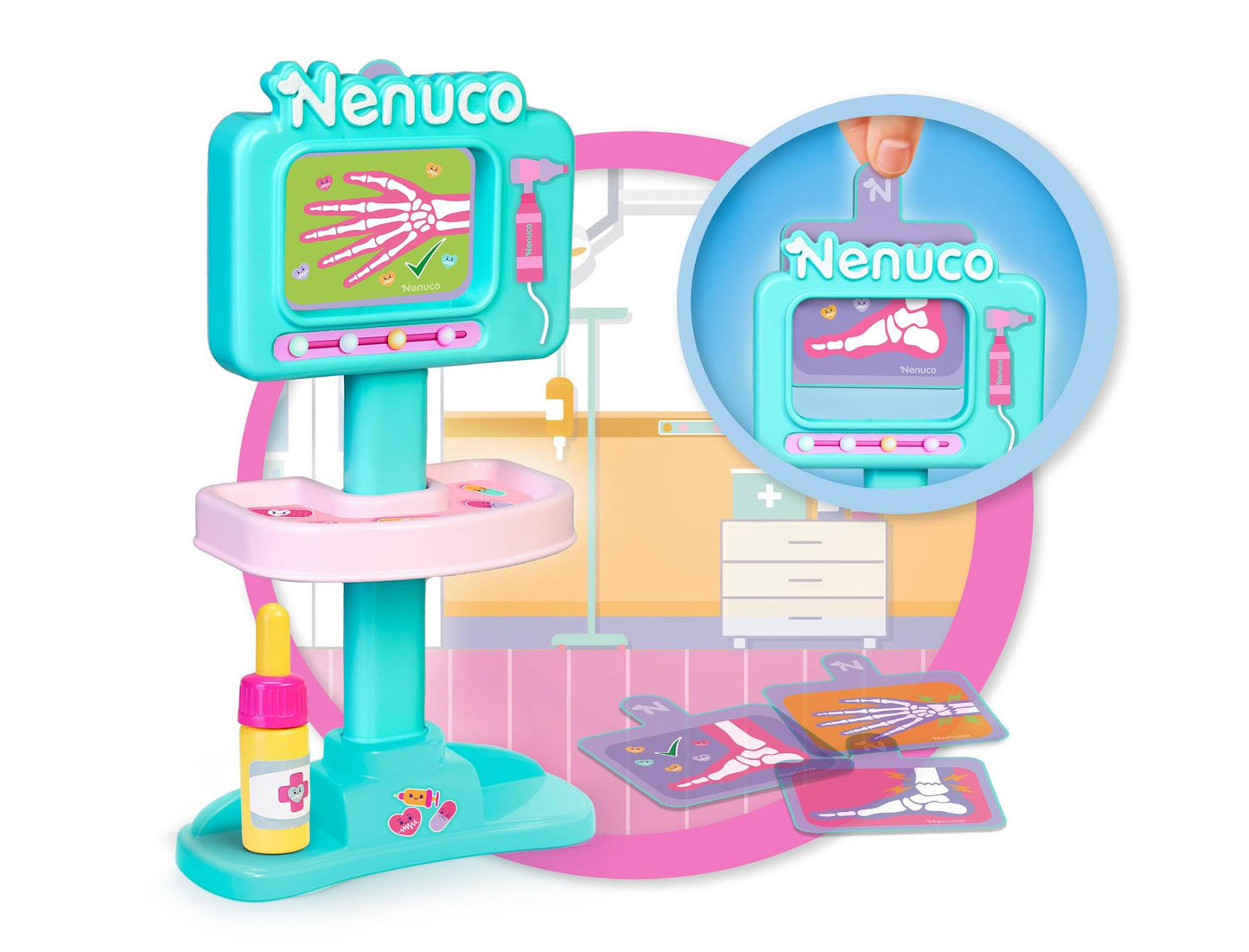 Nenuco Emergency Doctor 14" Baby Doll with X-Ray Machine, Wheelchair and 20 Accessories to Care For Her, For Ages 3+