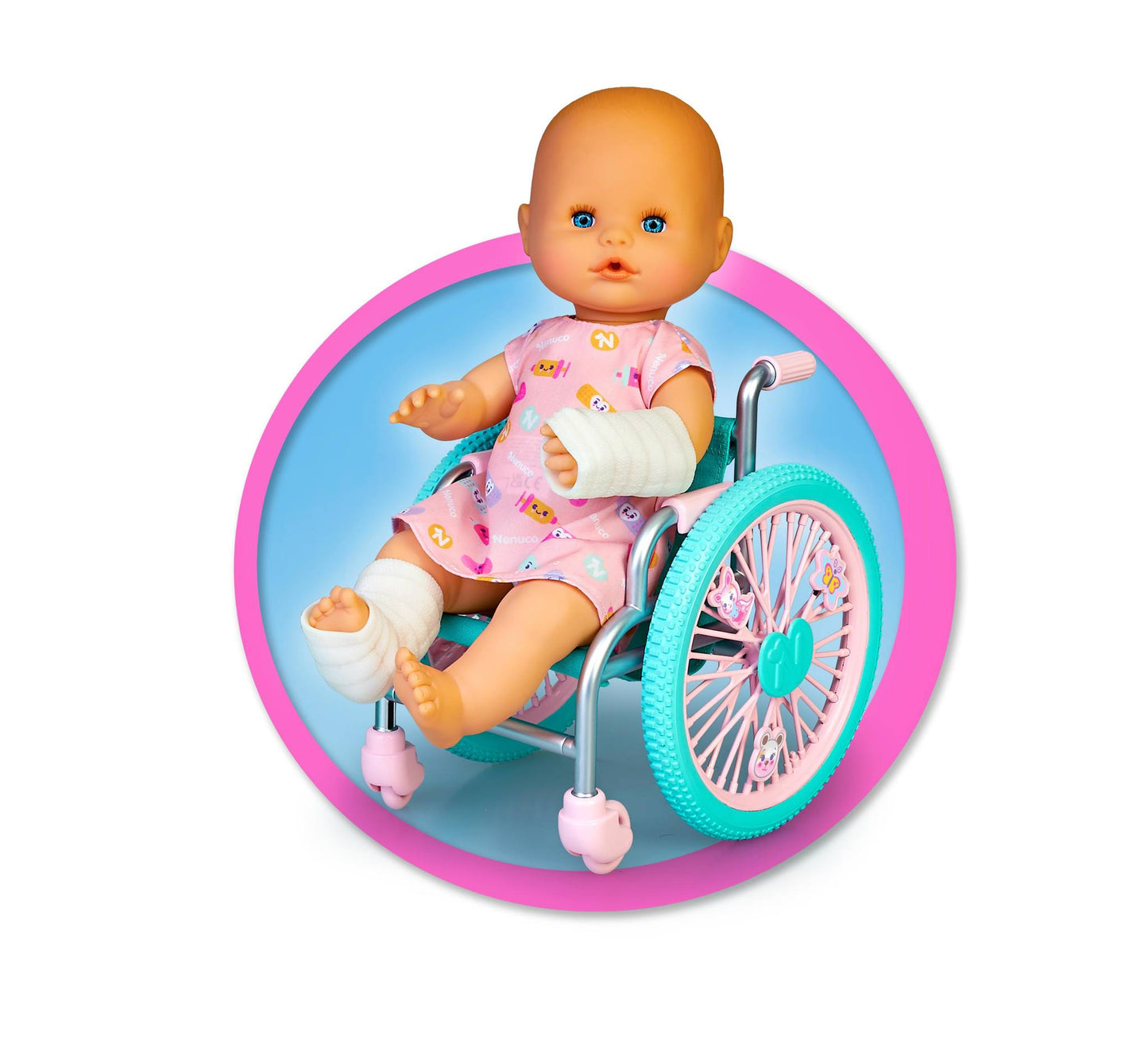 Nenuco Emergency Doctor 14" Baby Doll with X-Ray Machine, Wheelchair and 20 Accessories to Care For Her, For Ages 3+