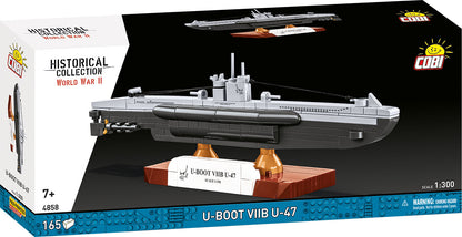 COBI Historical Collection WWII U-BOAT VIIB U-47 Building Set, 165 Pieces