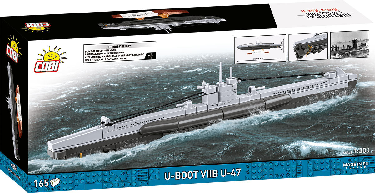 COBI Historical Collection WWII U-BOAT VIIB U-47 Building Set, 165 Pieces