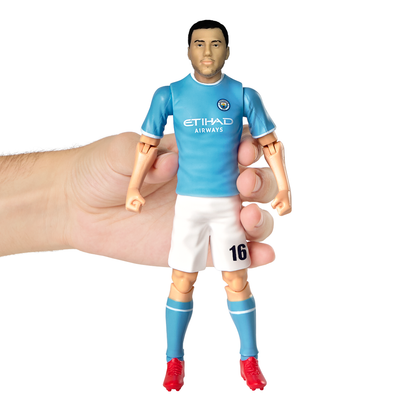 Banbo Toys SOCKERS Manchester City F.C. Rodrigo "Rodri" Hernández Cascante 8" Collectible Soccer Action Figure