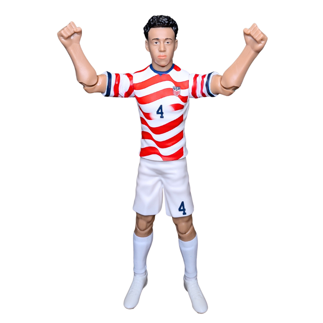 Banbo Toys SOCKERS 2026 USMNT Tyler Adams Home Jersey 8" Collectible Soccer Action Figure