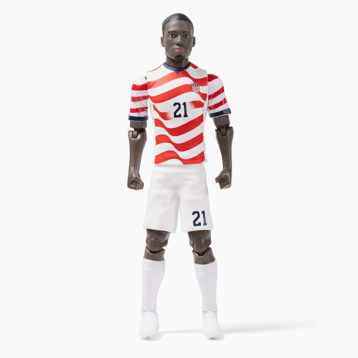 Banbo Toys SOCKERS 2026 USMNT Tim Weah Home Jersey 8" Collectible Soccer Action Figure