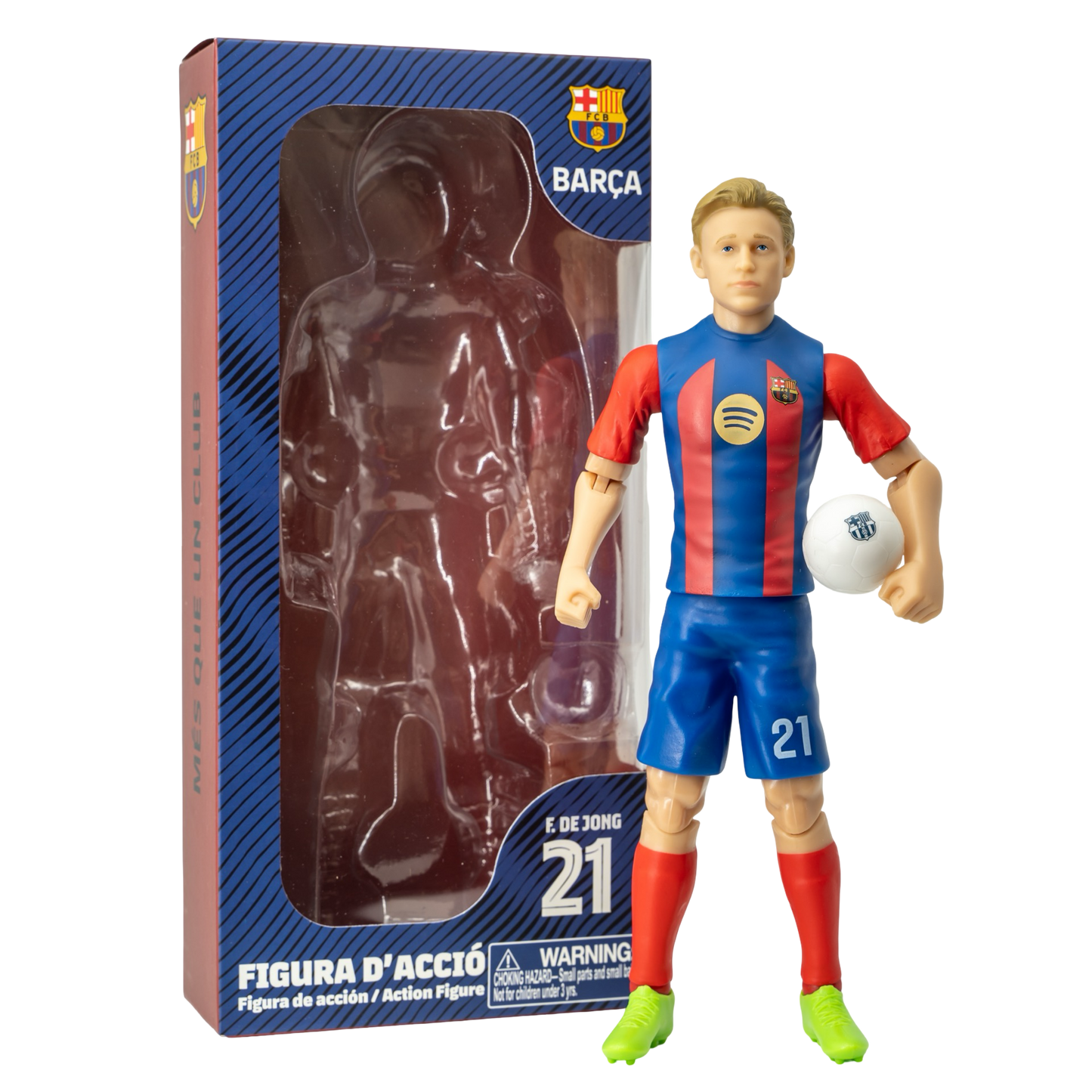 Banbo Toys SOCKERS FC Barcelona Frenkie de Jong 8" Collectible Soccer Action Figure
