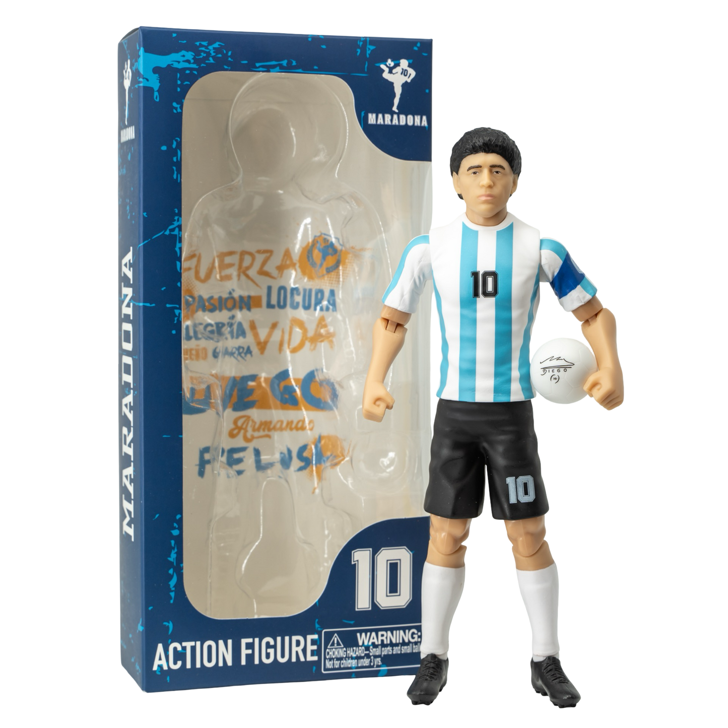 Banbo Toys SOCKERS Argentina Diego Maradona 8" Collectible Soccer Action Figure