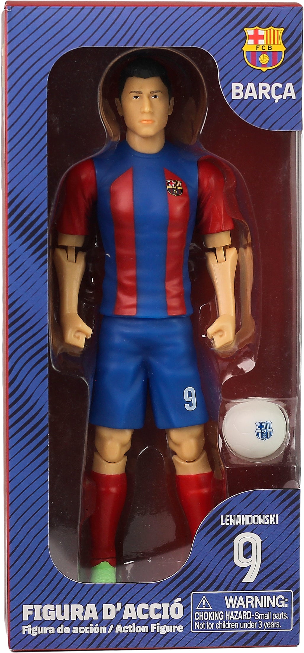 Banbo Toys SOCKERS FC Barcelona Lewandowski 8" Collectible Soccer Action Figure